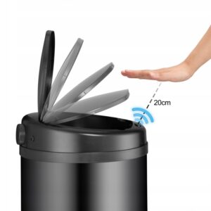 Automatyczny bezdotykowy kosz na śmieci 30L Czarny