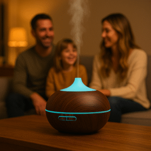 Nawilżacz Powietrza RUHHY 4w1 – Ultradźwiękowy Dyfuzor, Jonizator i Lampka LED