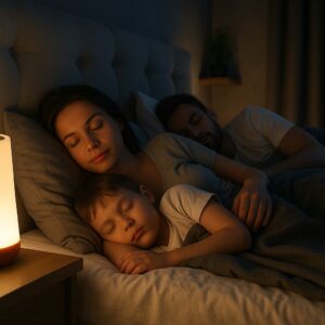 Lampka nocna Led RGB z dotykowym panelem i pilotem